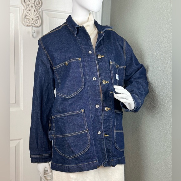 LEE 101 '70S WORKWEAR LOCO JACKET BLUE DENIM SIZE SMALL - Picture 1 of 13